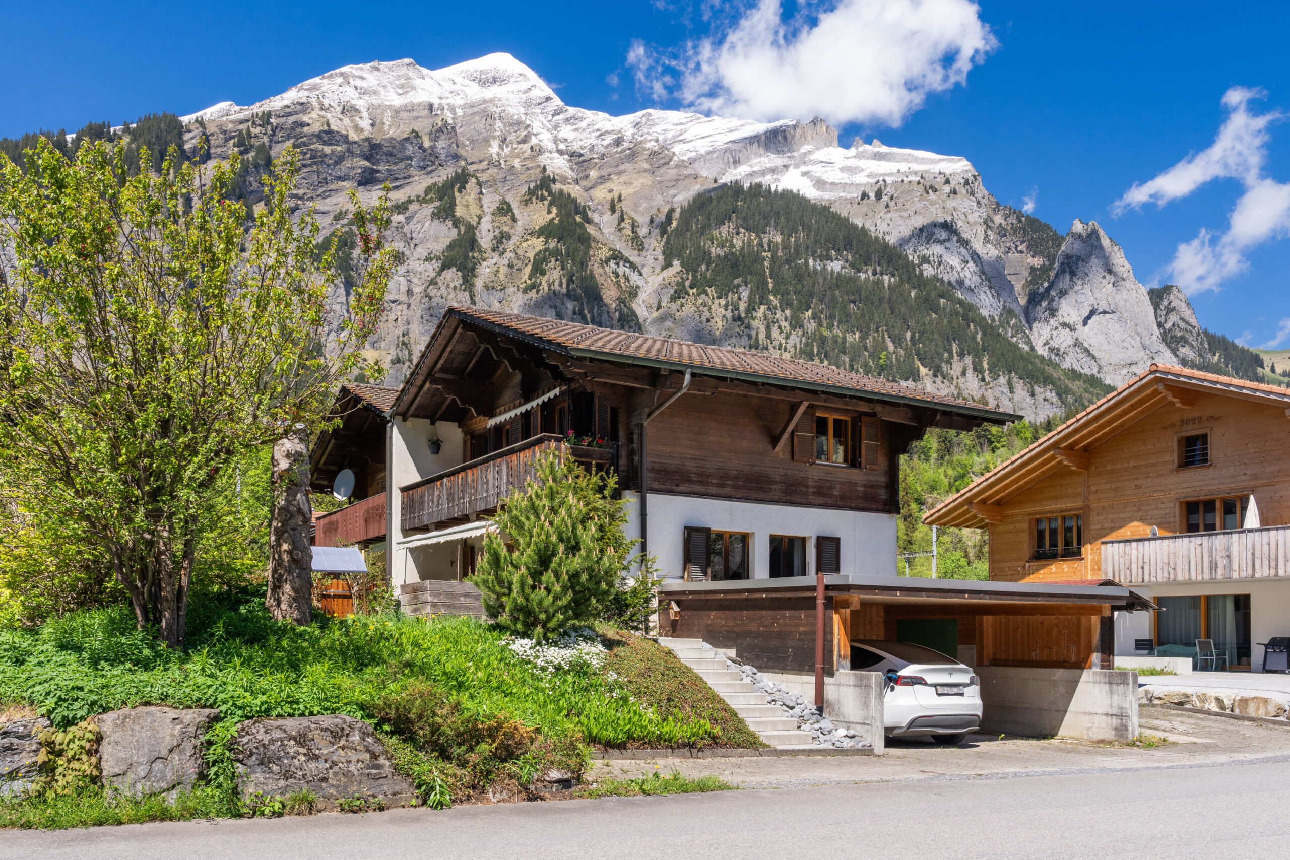 A mountain chalet in the Swiss alps, Bernese Overland region
