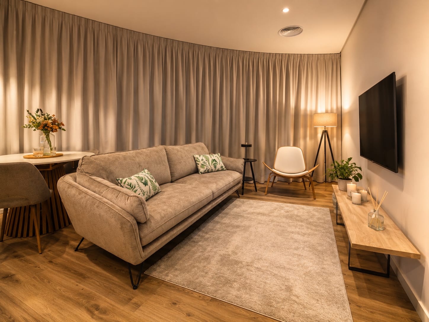Apartment Porto Matosinho with warm light and designer look
